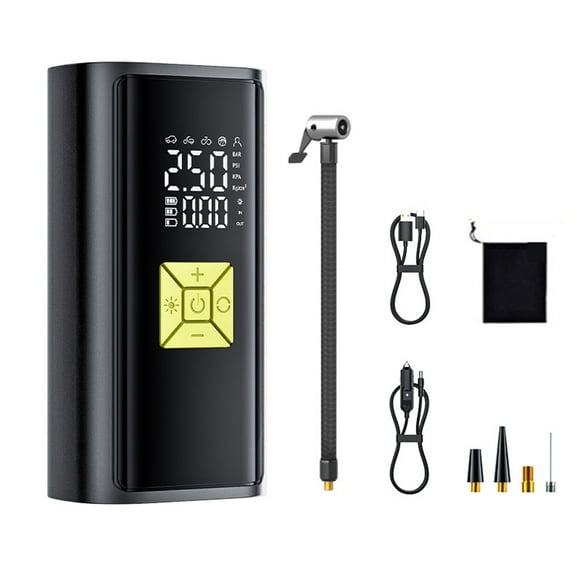 Portable Air Compressor Mini Portable Air Compressor 4000 MAh A 150 With Digital Display And LED Lights For Rechargeable For Motorcycle Scoot compatible with Motorized Tube Inflatable Spray Booth