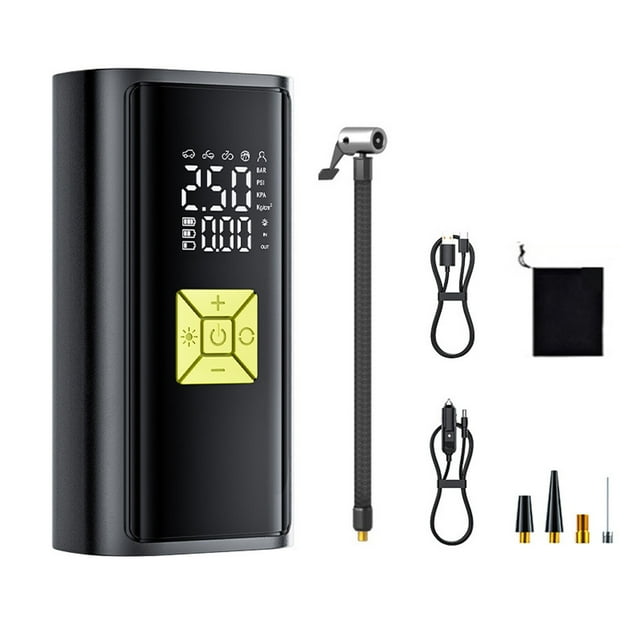 Portable Air Compressor Mini Portable Air Compressor 4000 MAh A 150 With Digital Display And LED Lights For Rechargeable For Motorcycle Scoot Vacuum Bag for Mattress Sofa Couch Bed Mattress Lounger