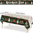 thumbnail image 3 of LSLJS Christmas Tablecloth 54×108" Disposable Plastic Tablecloths Christmas Decorations, Xmas Table Cloths for Party Supplies, Plastic Table Covers for Home Dinner Indoor or Outside, Table Cloth, 3 of 5