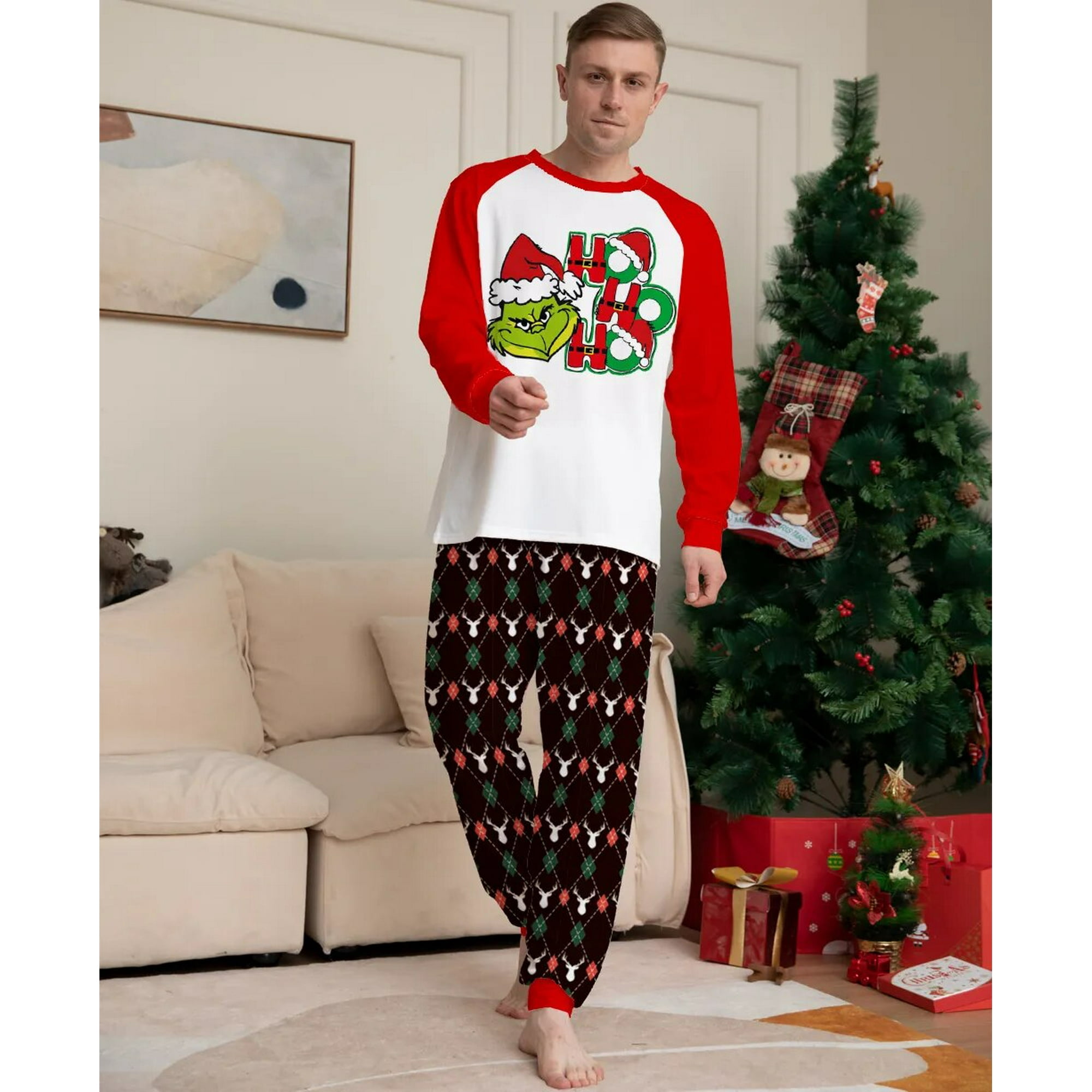 2024 Family Matching Clothes Cotton Family Christmas Pajamas Family Look Suits Lovely Infant Clothing Family Matching Outfits Walmart