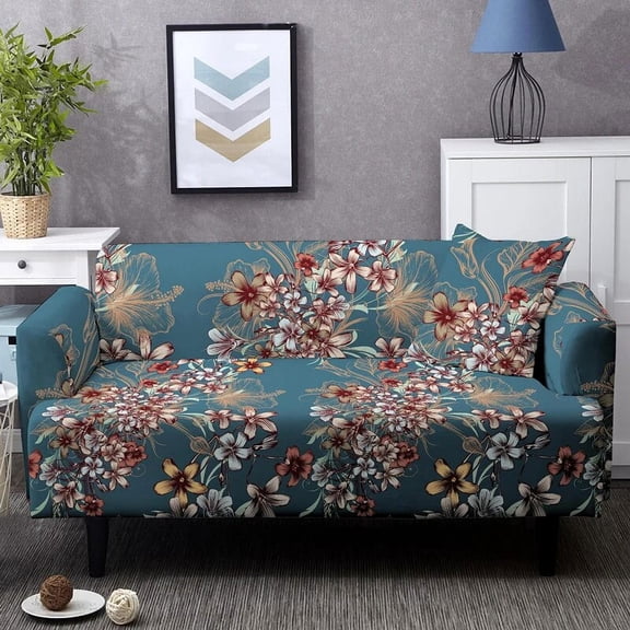 Vintage Elegant Flower Stretch Sofa Covers For Living Room Sectional Corner 1/2/3/4 Seats Couch Cover Washable Elastic Slipcover