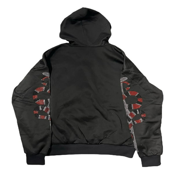 Y2k Skeleton Full Zip Up Hoodies Women Men Rhinestone Skull