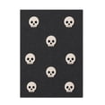 thumbnail image 2 of Yardvibe Skull Door Mat, 15.75"x23.62" Halloween Soft Black Bathroom Rug, Non Slip Cute Spooky Skeleton Carpet, Shaggy Plush Microfiber Rug for Home Front Door Bedroom Shower Floor (A), 2 of 6