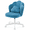 Type A(Blue-Velvet), variant on CloudRest Pro Vanity Desk Chair ,18.5" Extra Wide Seat Height Adjustable Furry Desk Chair with Cloud Pillow for Living Room & Bedroom, White