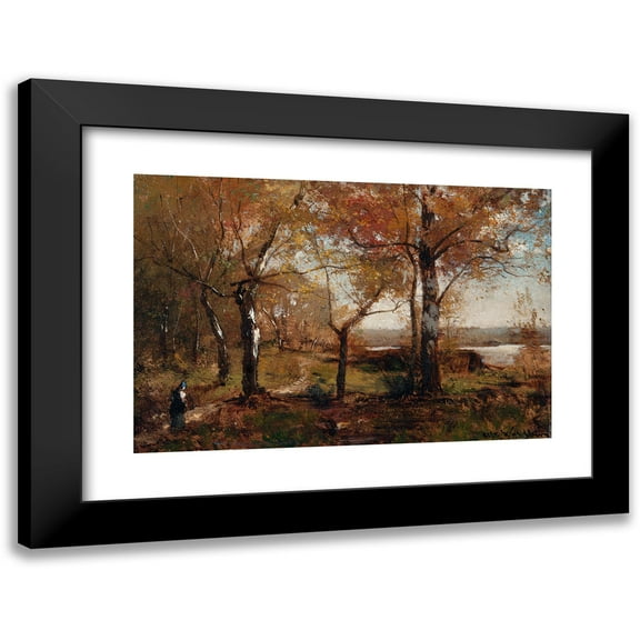 Alfred Wahlberg 14x11 Black Modern Framed Museum Art Print Titled - Autumn