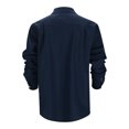 thumbnail image 4 of MNCEKFOD Men Shirts 2025 Loose Fit Trendy Casual Comfortable Button Down Shirts Long Sleeve Classic Fit Mens Tee Shirt Navy XL, 4 of 7