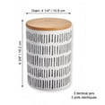 thumbnail image 3 of ITY International - Set of 3 Airtight Ceramic Storage Jars with Bamboo Lid, Size Large, White and Black, 3 of 5