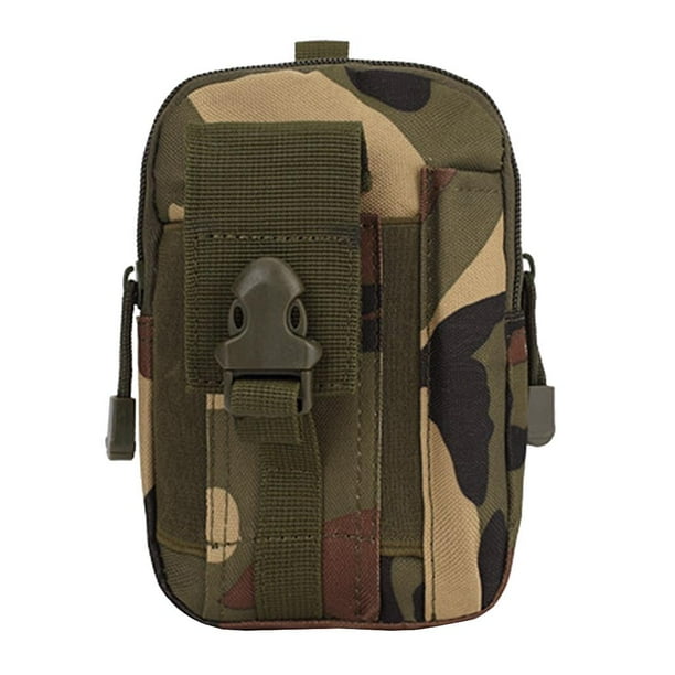 Paquete de bolsas de cinturo libre para acampar, senderismo, bolsa , impermeable , Camuflaje de la selva El 12x17x6cm Salvador Estuche táctico de cintura militar
