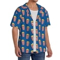 thumbnail image 2 of KLL Cute Popcorn Print Men's Shirt Short Sleeve Button Down Summer Cuba Beach Shirts- Medium, 2 of 5
