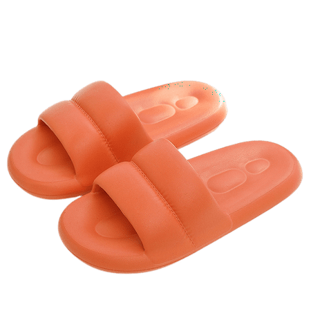 

Rush Men and women cute slippers summer cartoon slippers open toe slippers non-slip home slippers shower slippers flat sandals for indoor and outdoor（orange 37-38m） S2014