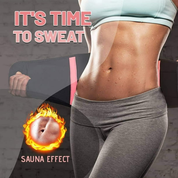 KSCD Sweat Belt for Women, Waist Trainer Sauna Belt for Workout & Belly Fat  