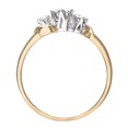thumbnail image 4 of 9ct Gold Jewelco London Round 1pts Diamond Illusion Star Trilogy Ring, 4 of 8