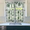 thumbnail image 2 of Artistic Floral Kitchen Curtains 3-Piece Set Rod Pocket Window Treatment, 2 of 4