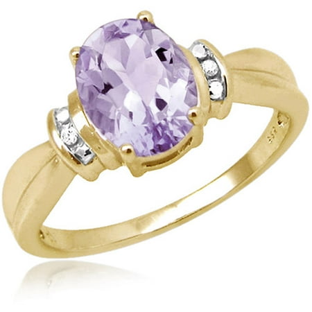 JewelersClub 1.65 Carat T.W. Pink Amethyst Gemstone and Accent White Diamond Ring
