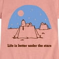 thumbnail image 3 of Peanuts - Life Is Better Under The Stars - Toddler And Youth Girls Short Sleeve Graphic T-Shirt, 3 of 6