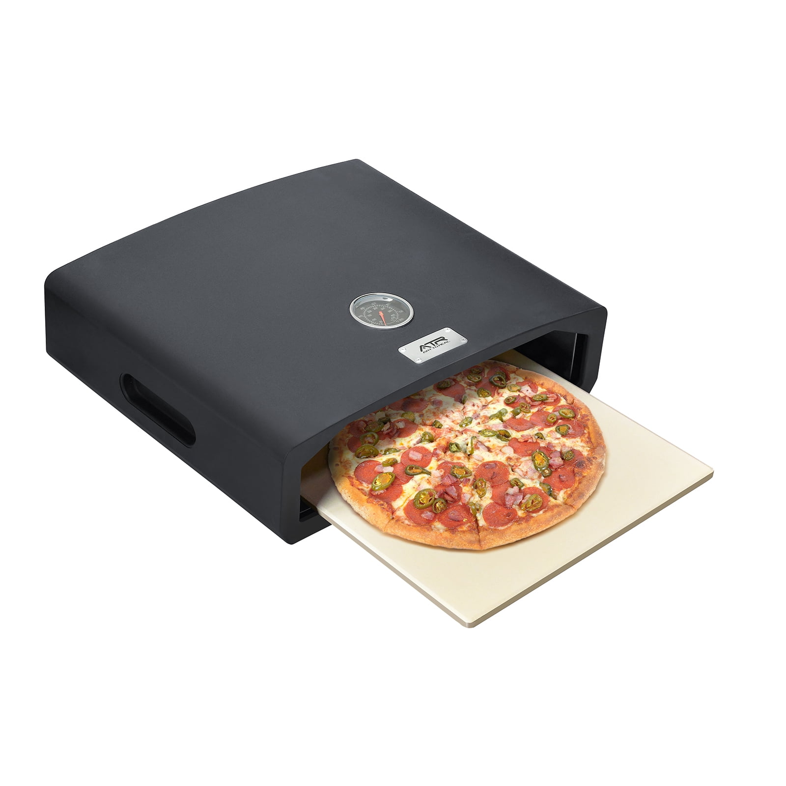 ATR ART to REAL Portable Charcoal Pizza Oven, 15.7" Grill Top Pizza Oven Outdoor