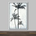 thumbnail image 3 of wall26 Framed Canvas Print Wall Art Palm Tree Silhouettes with Faded Blue Grunge Background Floral Nature Illustrations Modern Art Rustic Dramatic for Living Room, Bedroom, Office - 16"x24", 3 of 5