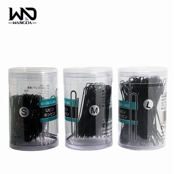 300 Pcs Black U Shaped Hair Pins, Bobby Pins for Buns and Updos with Storage Box