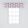 thumbnail image 2 of Ambesonne Tropical Window Valance, Coconut Royal Fern Chinese Evergreens Plumeria Jungle Plants, Curtain Valance for Kitchen Bedroom Decor with Rod Pocket, 54" X 12", Hot Pink Indigo, 2 of 3