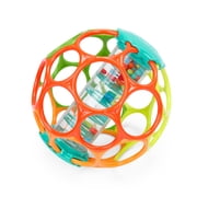 Oball Easy Grasp Rollin Rainstick Rattle Cause & Effect Infant Toy, Unisex, 6 Inches