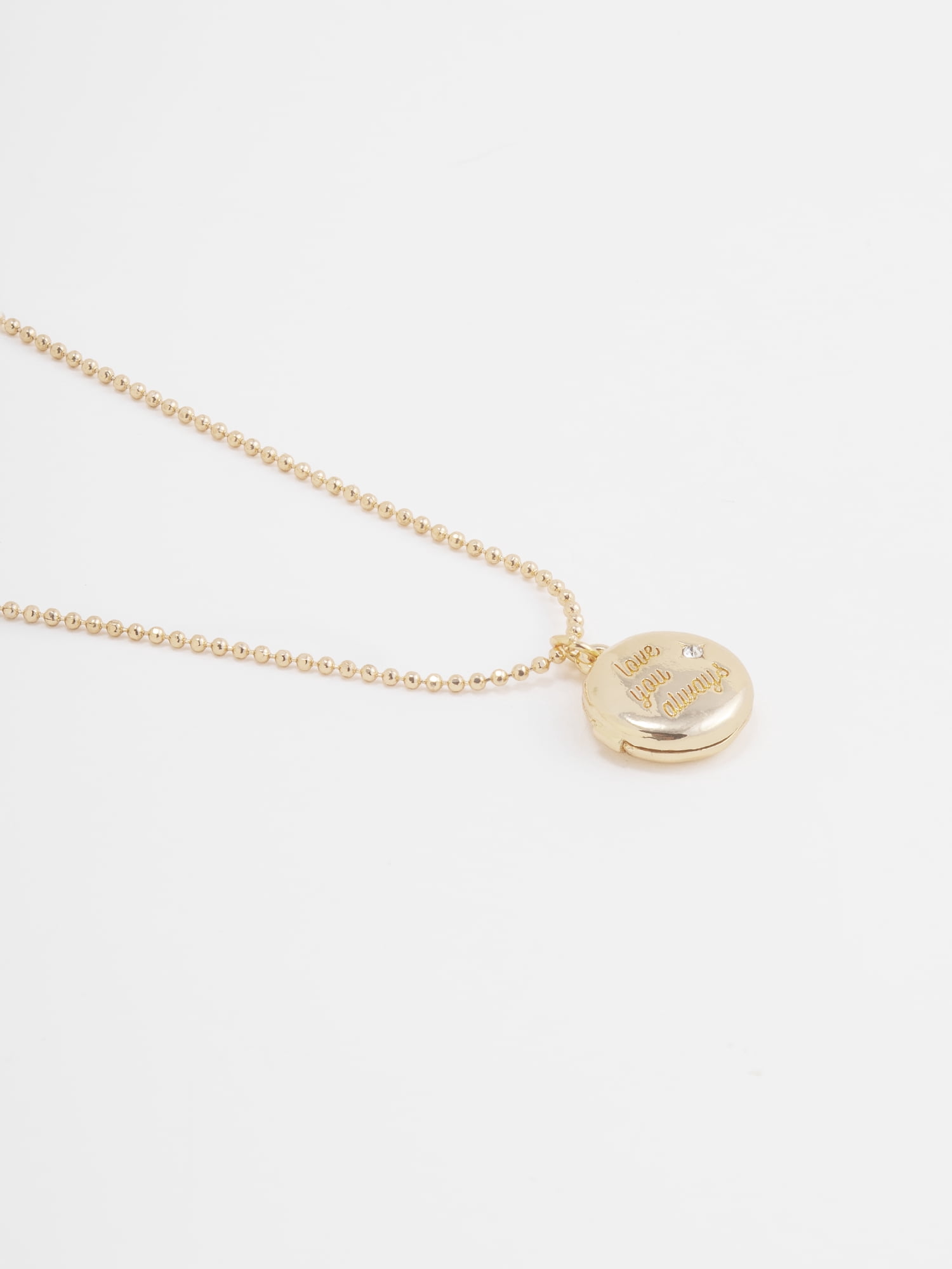 Time and Tru Women's Goldtone "Love You Always" Locket Necklace
