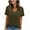 Brown, variant on Erwazi Womens T Shirts V Neck Short Sleeve Basic Tees Summer Tops Casual Loose Shirts