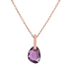 thumbnail image 3 of Collar Mujer con Dije de Cristales LuckyLy, Cadena Acero Inoxidable, Modelo Amber violeta UNITALLA, 3 of 8
