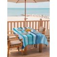 thumbnail image 2 of Outdoor Table Cloth with Umbrella Hole and Zipper, Ocean Beach Waterproof Rectangle Tablecloth 54"x80", Modern Blue Coastal Wave Oil Painting Art Washable Table Cover for Outside Party Patio Picnic, 2 of 8