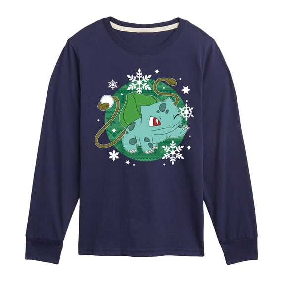 Pokémon - Bulba Pattern Long Sleeve Graphic T-Shirt