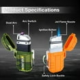 thumbnail image 5 of 2 Pack Waterproof Outdoor Lighter Plasma Windproof Torch Lighters Dual Arc Lighters Electric USB Rechargeable Lighter Flameless EDC Camping Adventure Survival Tactical Gear, 5 of 13