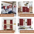 thumbnail image 2 of Cortinas de cocina XTMYI, decoración navideña roja, cortinas cortas para dormitorio, baño, decoración navideña, juego de 2 paneles de 30 x 30 pulgadas de largo, 2 of 7