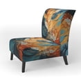 thumbnail image 3 of Designart « Nebula Dance Space Asteroids II » Fauteuil d'Appoint Rembourré Fluide Orange - Fauteuil d'Astronomie et d'Espace pour Salon, 3 of 7