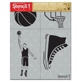 thumbnail image 2 of Stencil1 Basketball 4-Pack Stencil Set Art Craft - 8.5" x 11", 2 of 3