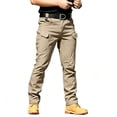 thumbnail image 2 of Men 6 Pocket Stretch Cargo Pants Regular Fit Soft Light Outdoor Hiking Trousers S-XXL（1 piece）, 2 of 10