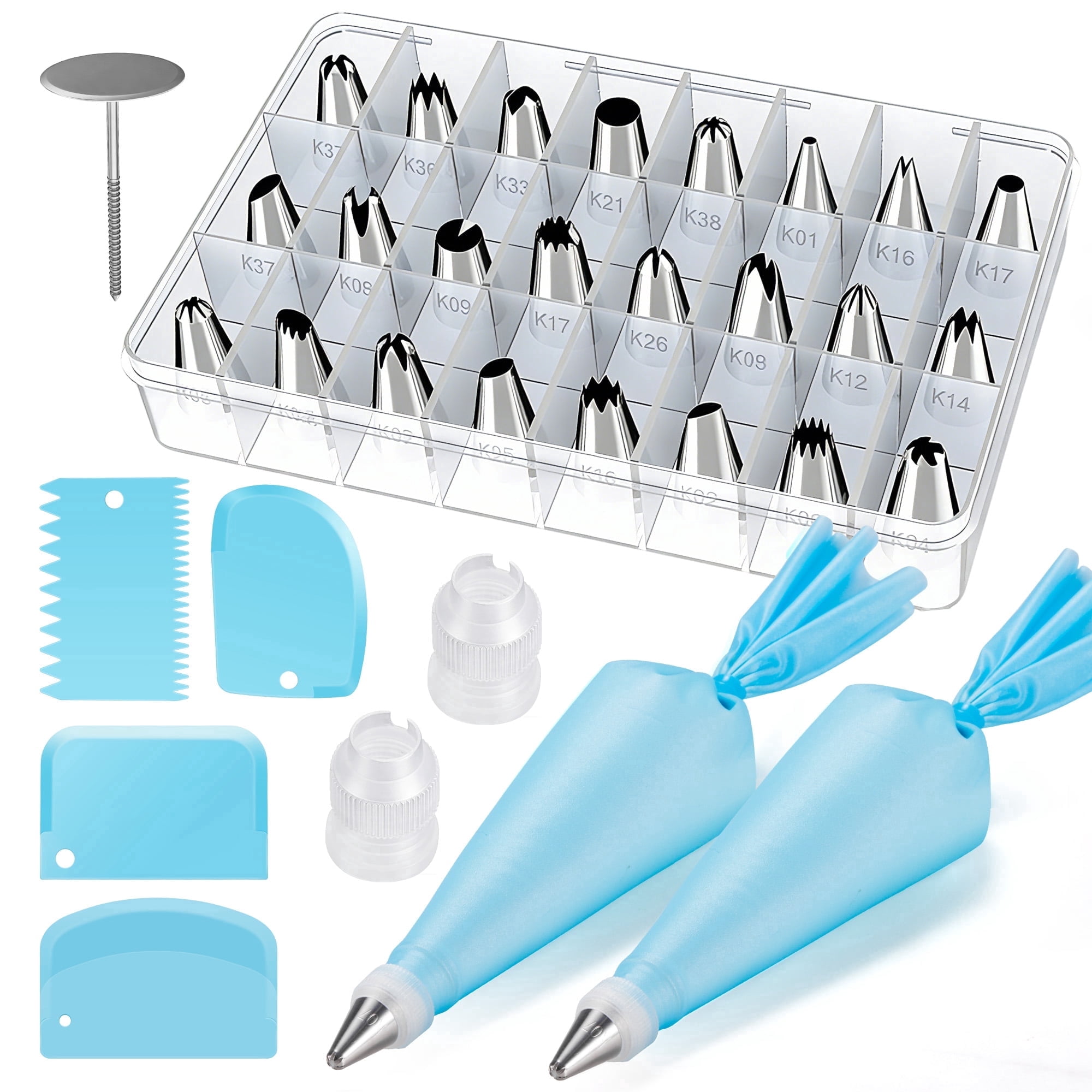 Norpro Cake Decorating Set, 8-Piece, Includes Pastry Bag, Coupling