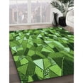 thumbnail image 2 of Ahgly Company Indoor Round Patterned Deep Emerald Green Area Rugs, 5' Round, 2 of 6