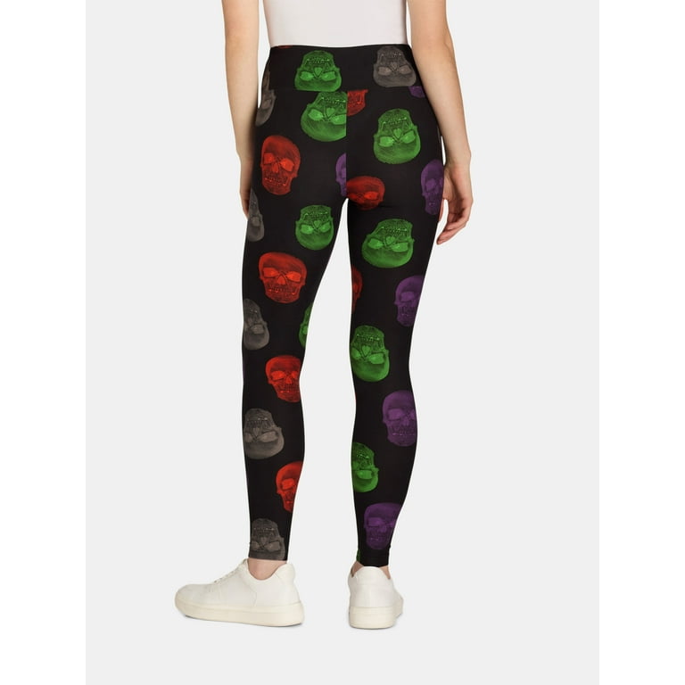 No Boundaries Sueded Halloween Leggings 2 Pack Women s and Women s Plus Walmart