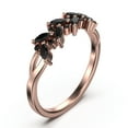 thumbnail image 2 of 0.40ct Alternating Marquise And Round Black Diamond Moissanite 10K Rose GoldWedding Band, 2 of 4