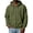 Army Green, variant on Hsovts Mens Zip Up Hoodie, Solid Color Fleece Jacket Casual Sweatshirt | Soft Brushed Fleece, Full-Zip Front With A Classic Hood. Ribbed Cuffs And Hem, Split Kangaroo Pocket. Relaxed Fit. Green 3xL