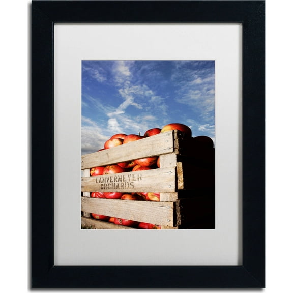 Trademark Fine Art "Orchard" Canvas Art by Jason Shaffer, White Matte, Black Frame