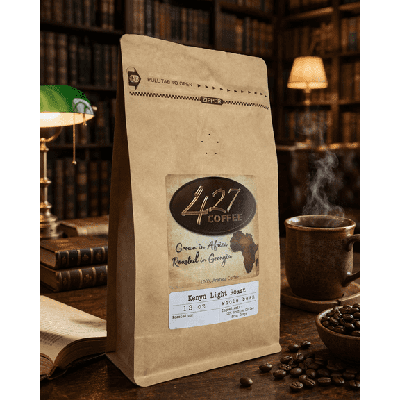 Generic Light Roast Whole Bean Coffee, Naturally Caffeinated, 12 Ounce