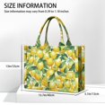 thumbnail image 3 of Large Capacity Tote Bag,Yellow Lemon Fruit Leaves White Pattern Handbag Fashion Luxury Tote Bag,15.7"x13"x 5.1" Inches,Laptop Compatible, 3 of 3