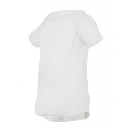 

FIne Jersey Infant Lap Shoulder Creeper - White - 12 Months