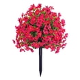 thumbnail image 2 of LAIOWEI Artificial Flowers for Outdoor with Ground Stakes, UV Resistant Silk Faux Morning Glory, Fake Plastic Plants Greenery for Outside Indoor Yard Home Porch Window Box Decor 1Pcs, 2 of 6