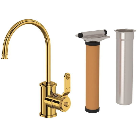 Perrin And Rowe U.Kit1633ht-2 Armstrong 0.5 GPM Kitchen Faucet And Filter Kit - Brass