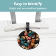 thumbnail image 2 of 2Pcs Leather Round Cartoon Cat Cruise Luggage Tag with Privacy Cover and Name ID Tag - Suitable for Travel Handbags Backpacks School Bags Luggage Tags, 2 of 7