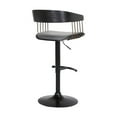 thumbnail image 4 of Lizo Barstool Chair, 24-33 Inch Adjustable Height, Curved, Black, Gray, 4 of 4