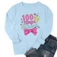 thumbnail image 5 of Uootdi 100 Days of School Long Sleeve Shirts for Women Womens Teacher Graphic Tops Happy 100 Days of School Sweatshirt Gift, 5 of 6