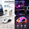 Led Moving Windows Wireless Mouse LED Rechargeable Computer Mice with 9 Color LED Lights ...