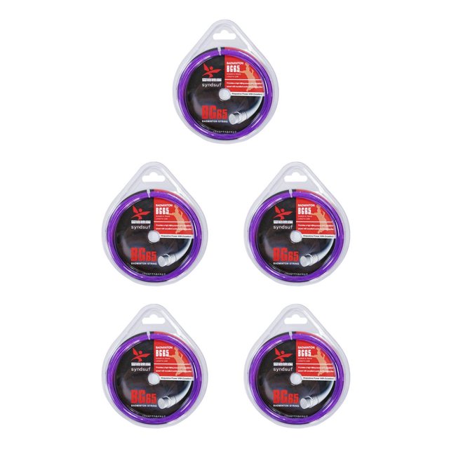Soidarity Cuerda de raqueta de bádminton de 0,7mm de diámetro, volante antielasticidad, línea de nailon, suministros deportivos, piezas de Púrpura 5piezas